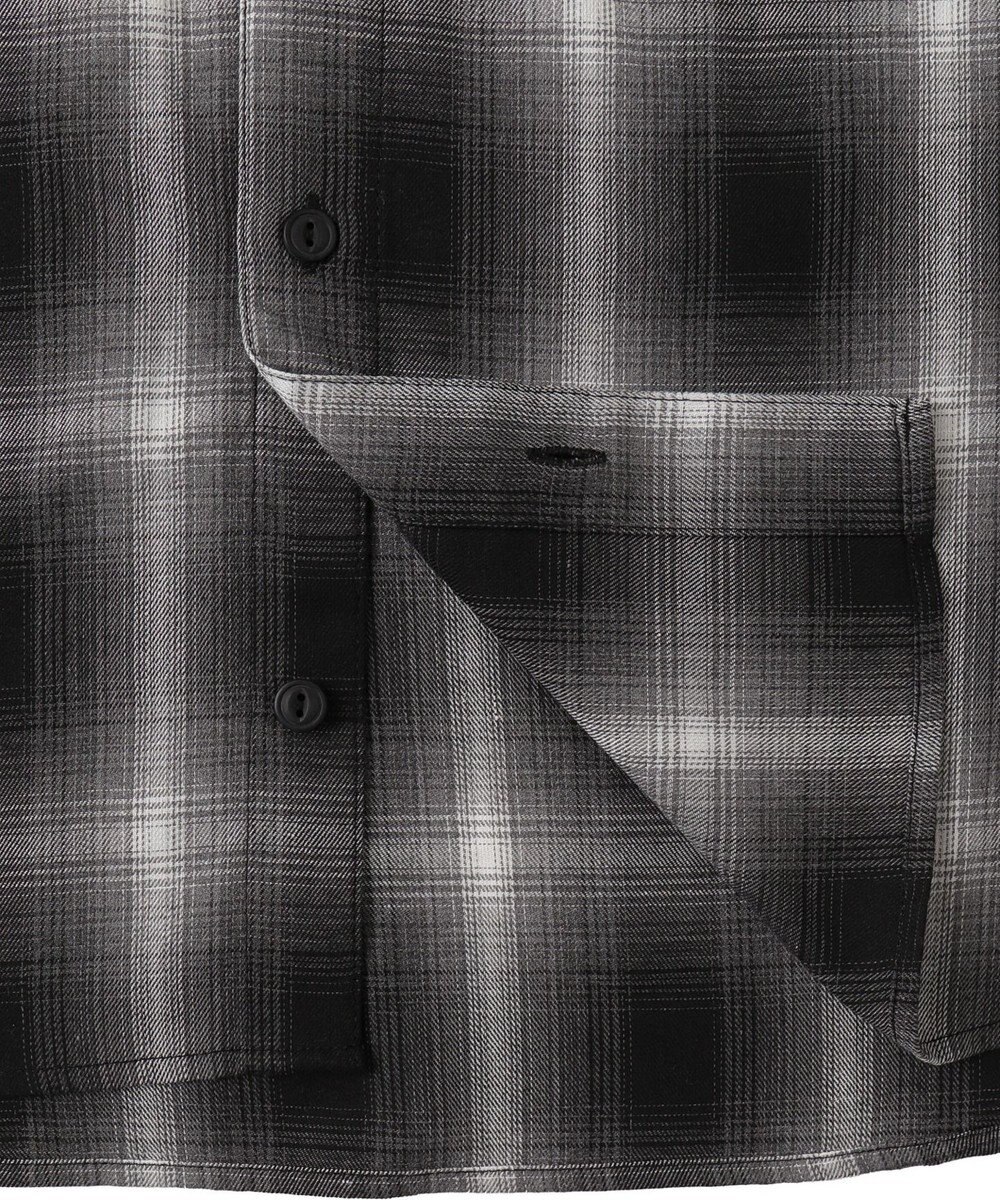 WEGO オンブレチェックフードシャツ（LS） 