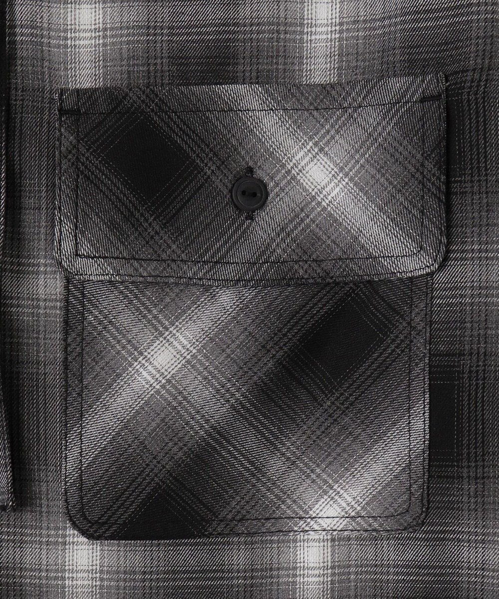 WEGO オンブレチェックフードシャツ（LS） 