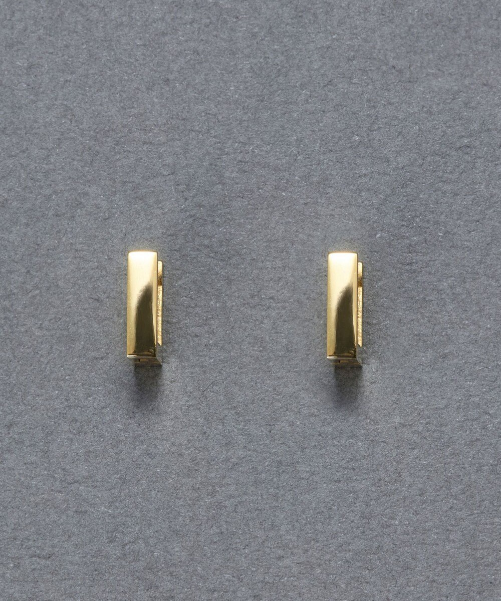 Phoebe 【金属アレルギー対応】ストレートスクエアフープピアス　ゴールド/サージカルステンレス 