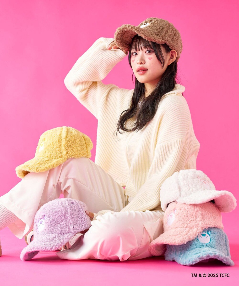 MOONBAT Care Bears(ケアベア) ボアキャップ 帽子 手洗い可能 サイズ調整可能 