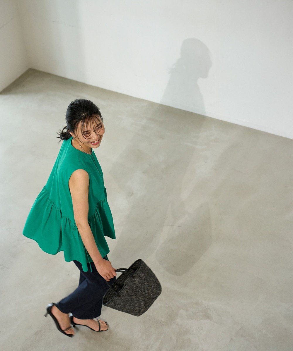 UNFILO BREEZEMOVE ペプラムブラウス 