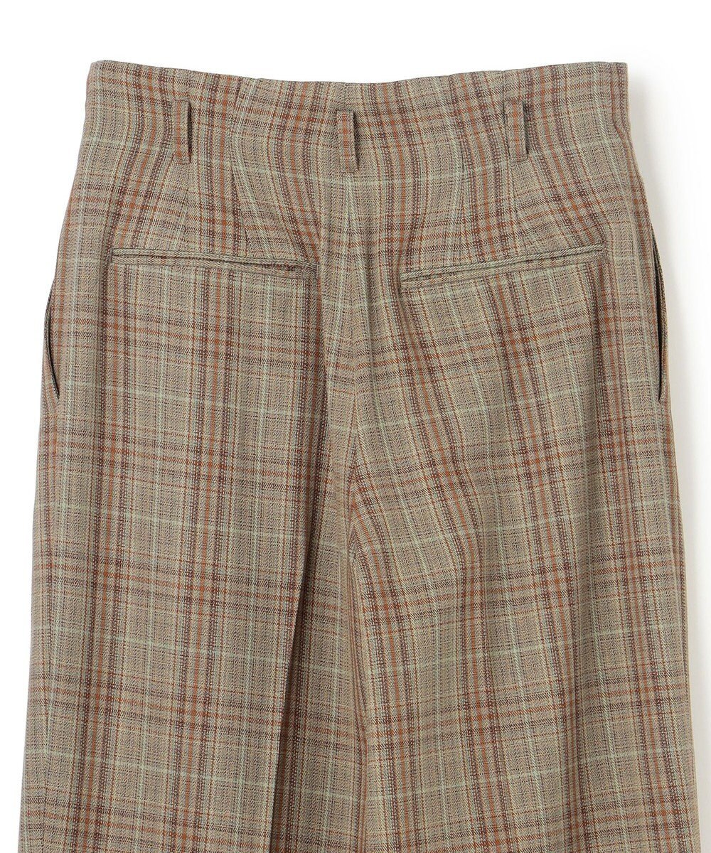 BEIGE， SELMA / チェックウールハイウエストタックパンツ 