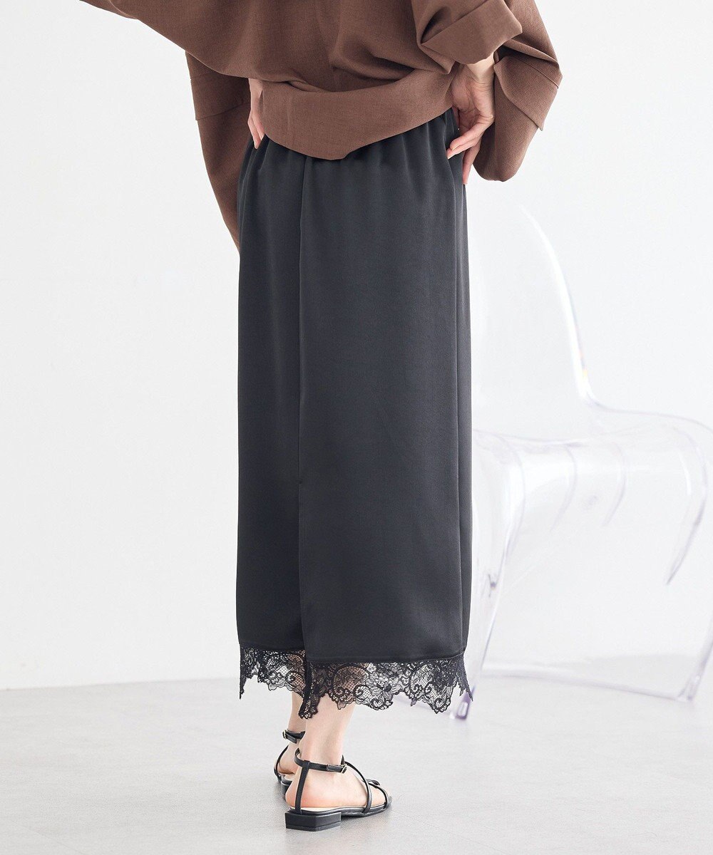 earth music&ecology サテンレーススカート 