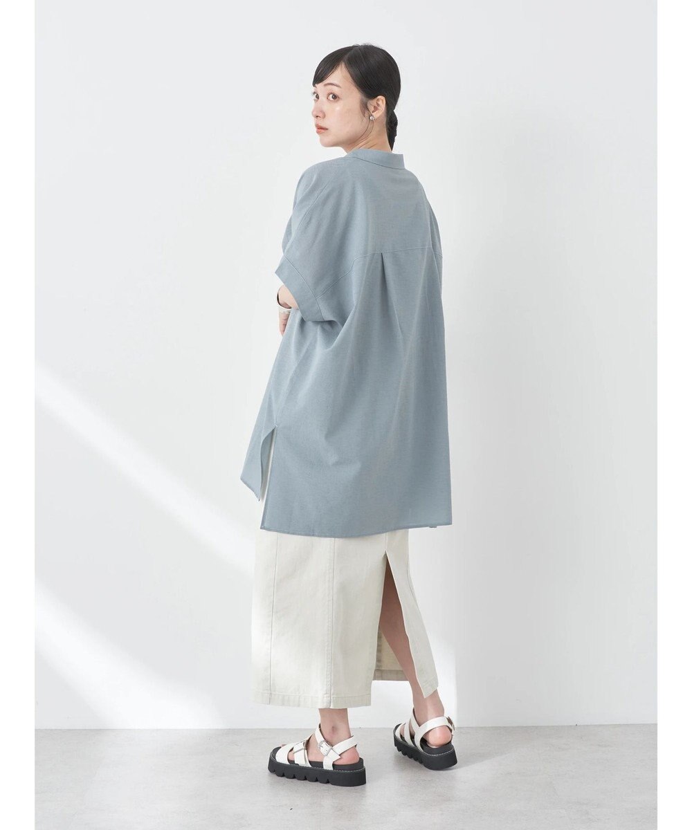 earth music&ecology 配色ステッチＢＩＧシャツ 