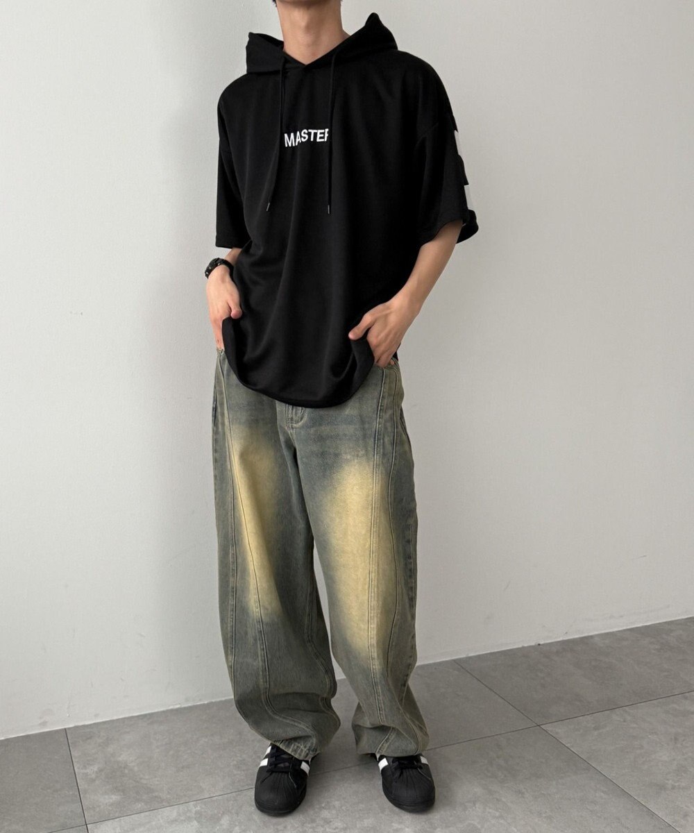 WEGO 【MLXLサイズ展開】ストレートラインプルパーカー（SS） 