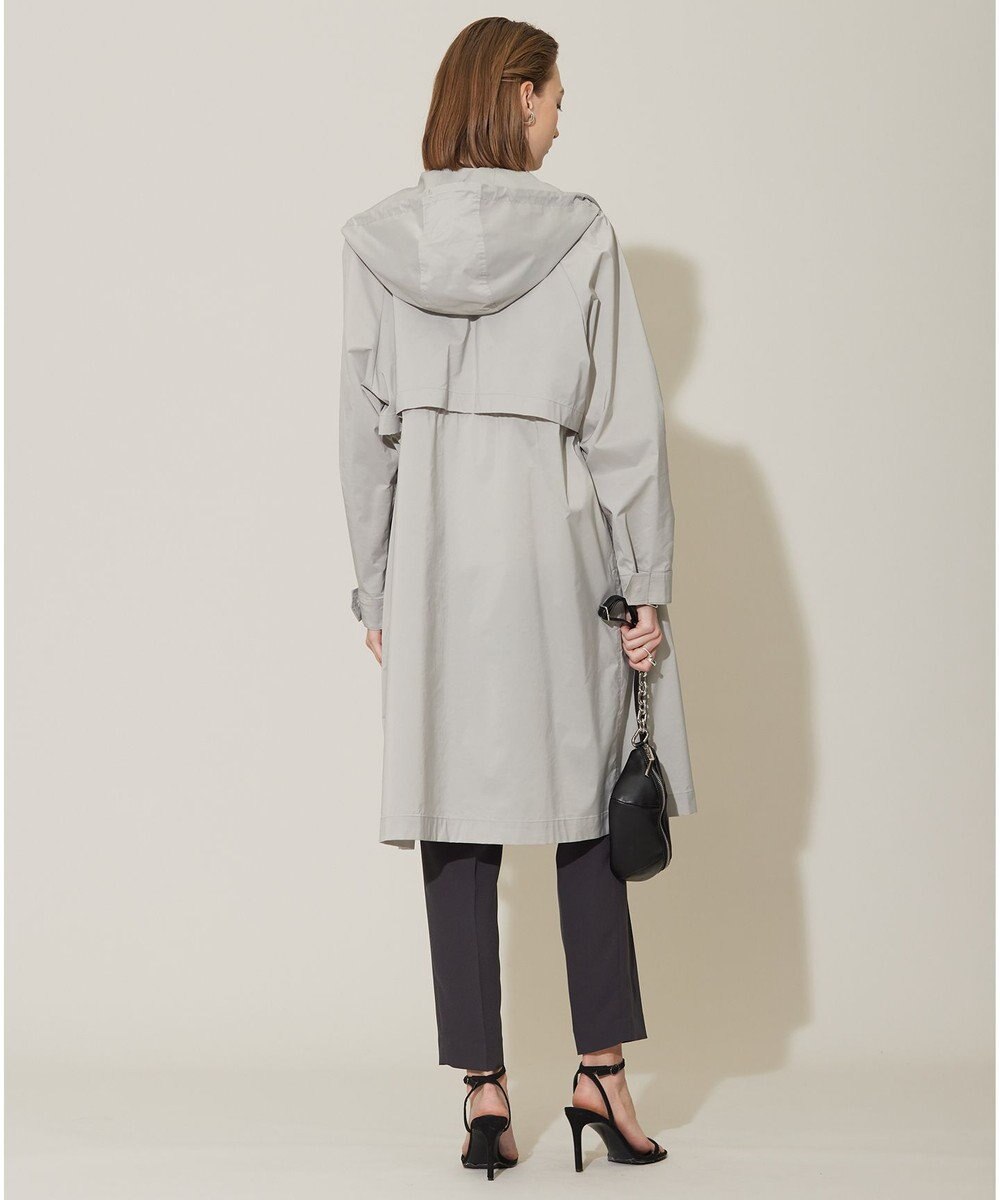 ICB L 【撥水加工】 メモリーストレッチタフタ フーデットコート 