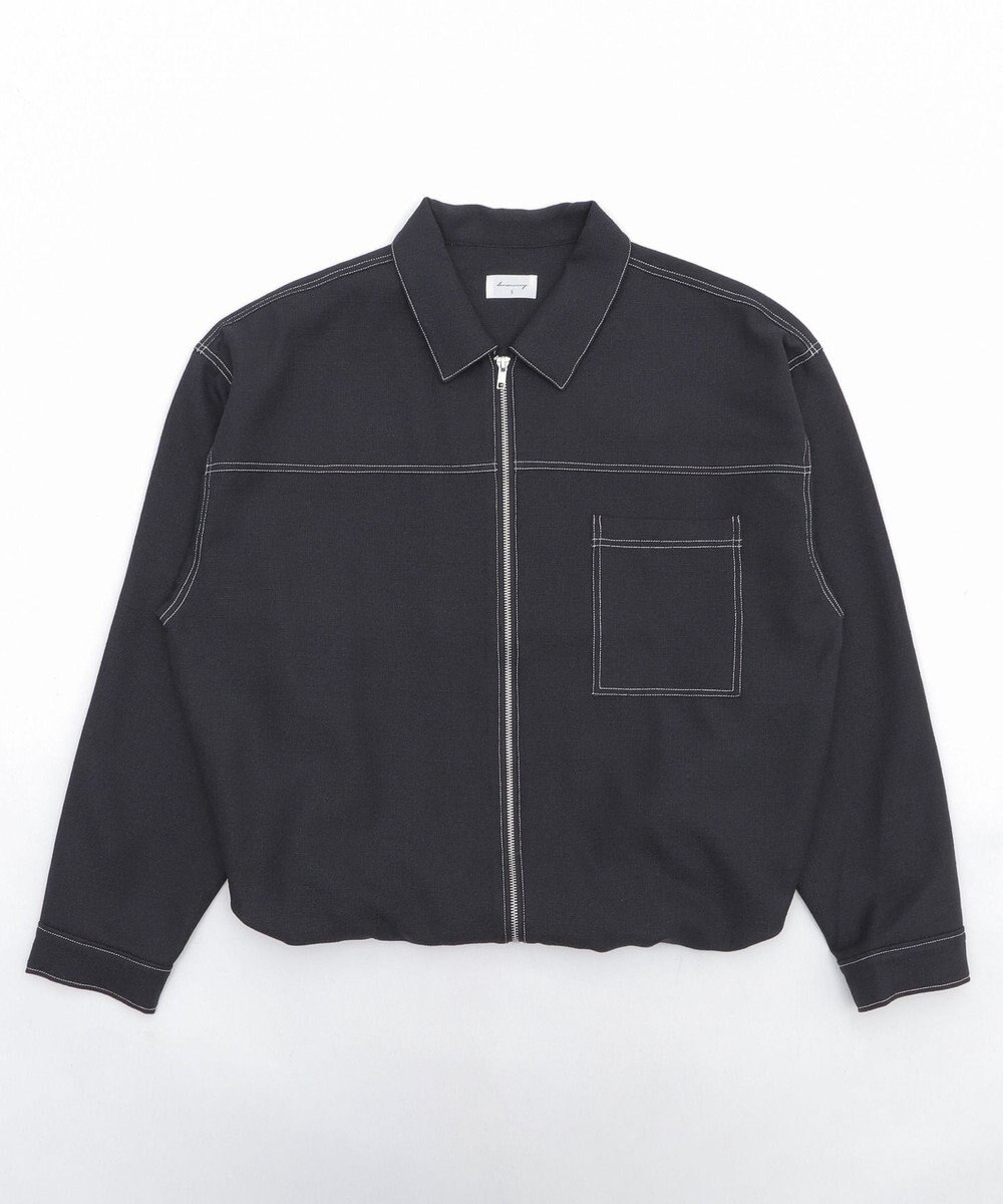 WEGO 【ユニセックス着用ITEM/MLサイズ展開】カラーステッチシャツジャケット 