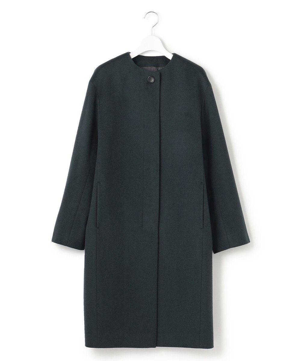 23区 S ウールカシミヤビーバー ノーカラー コート 