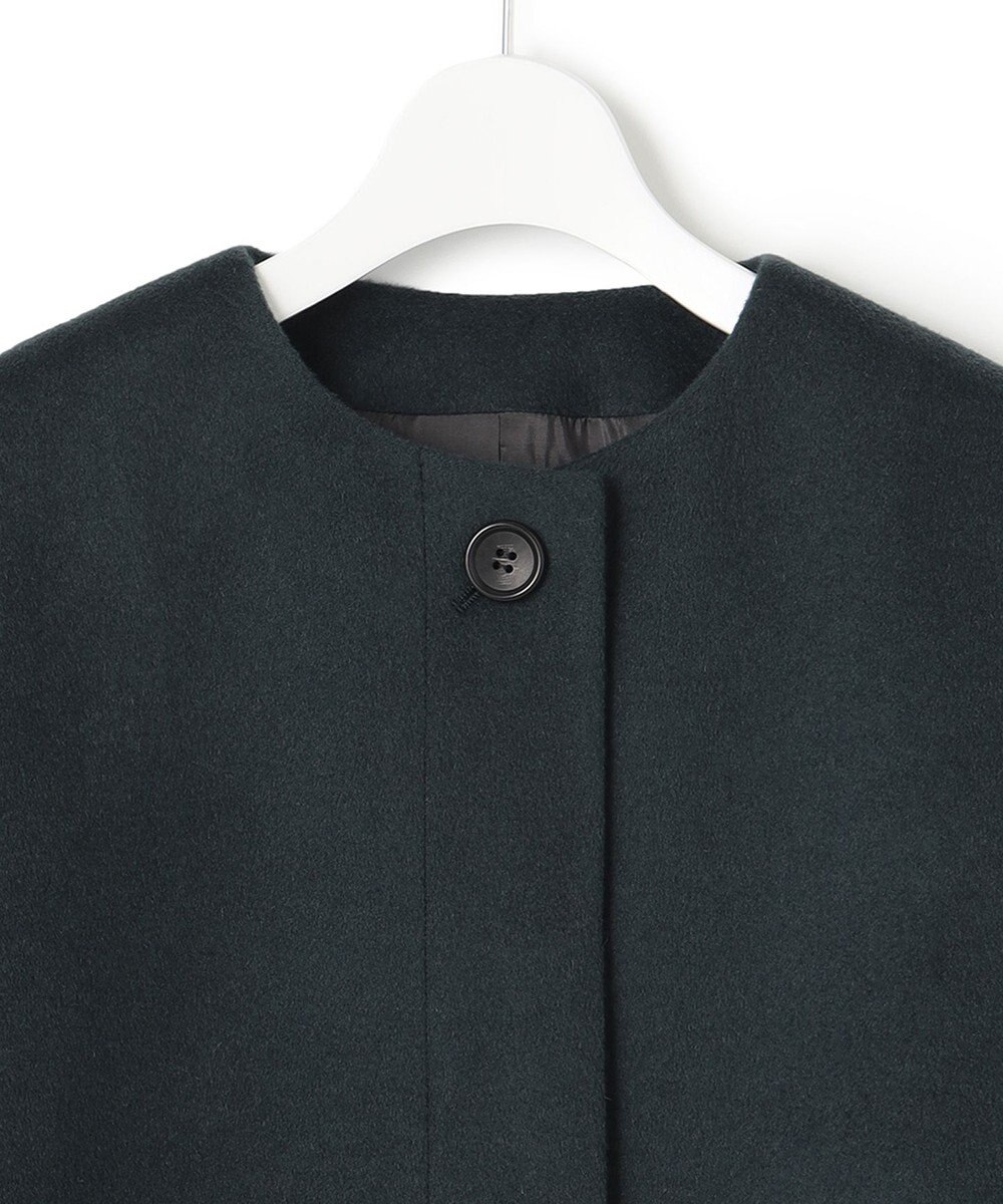 23区 ウールカシミヤビーバー ノーカラー コート 