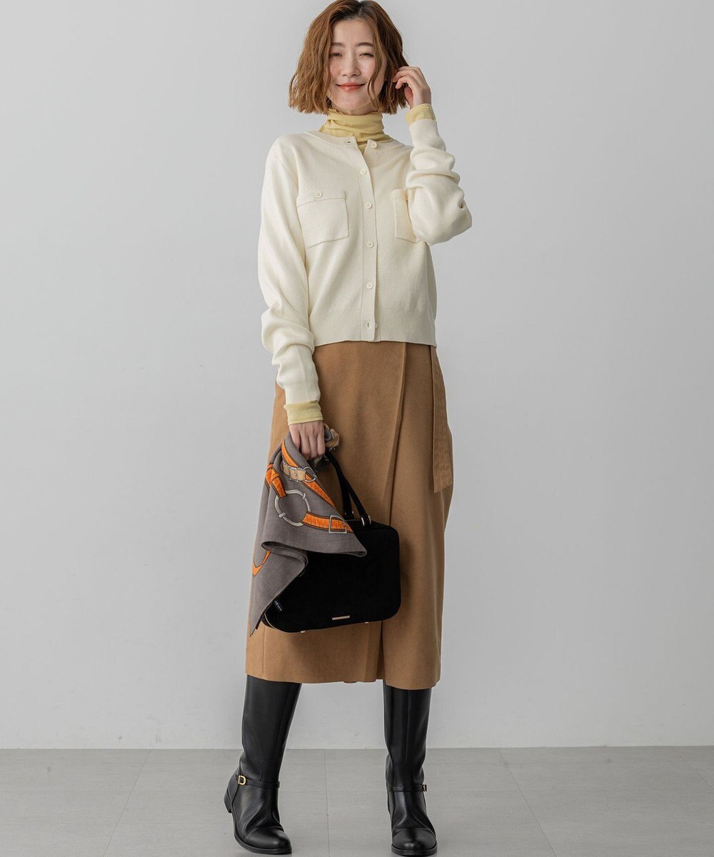 23区 L 【滝沢眞規子さん着用】コットンカシミヤ ポケット カーディガン 