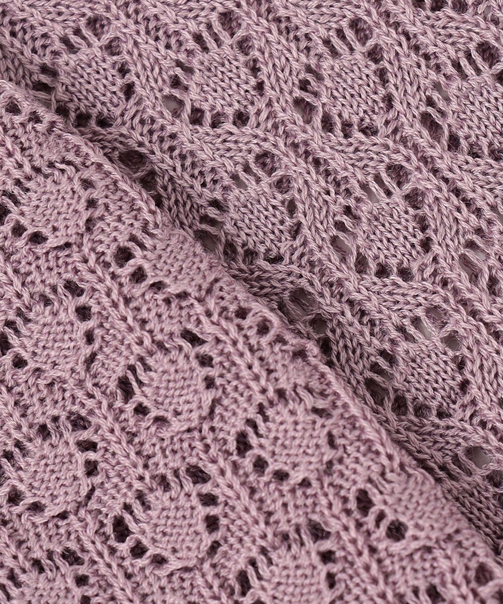 Feroux 【洗える】透かし編み カーディガン 