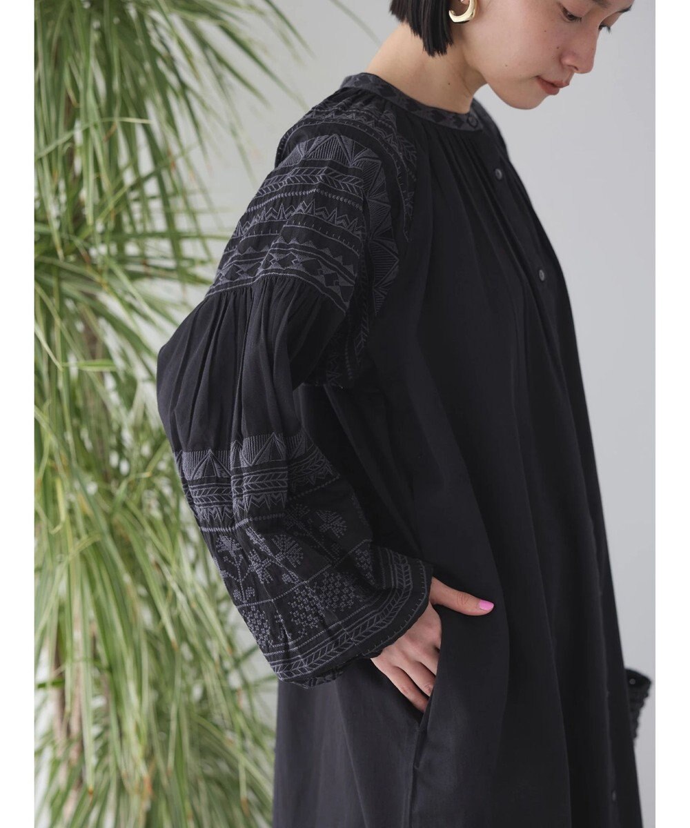 AMERICAN HOLIC インドコットン袖刺繍ワンピース 