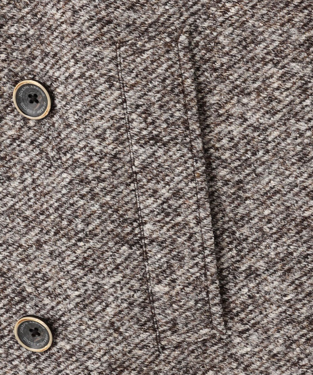 JOSEPH ABBOUD 【イタリア素材/軽量/中綿キルト裏地】ワイドカルゼ ウールジャージー コート 
