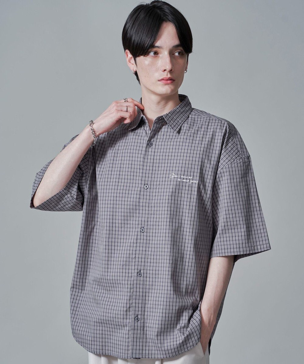 WEGO ワンポイントチェックシャツ（SS） 