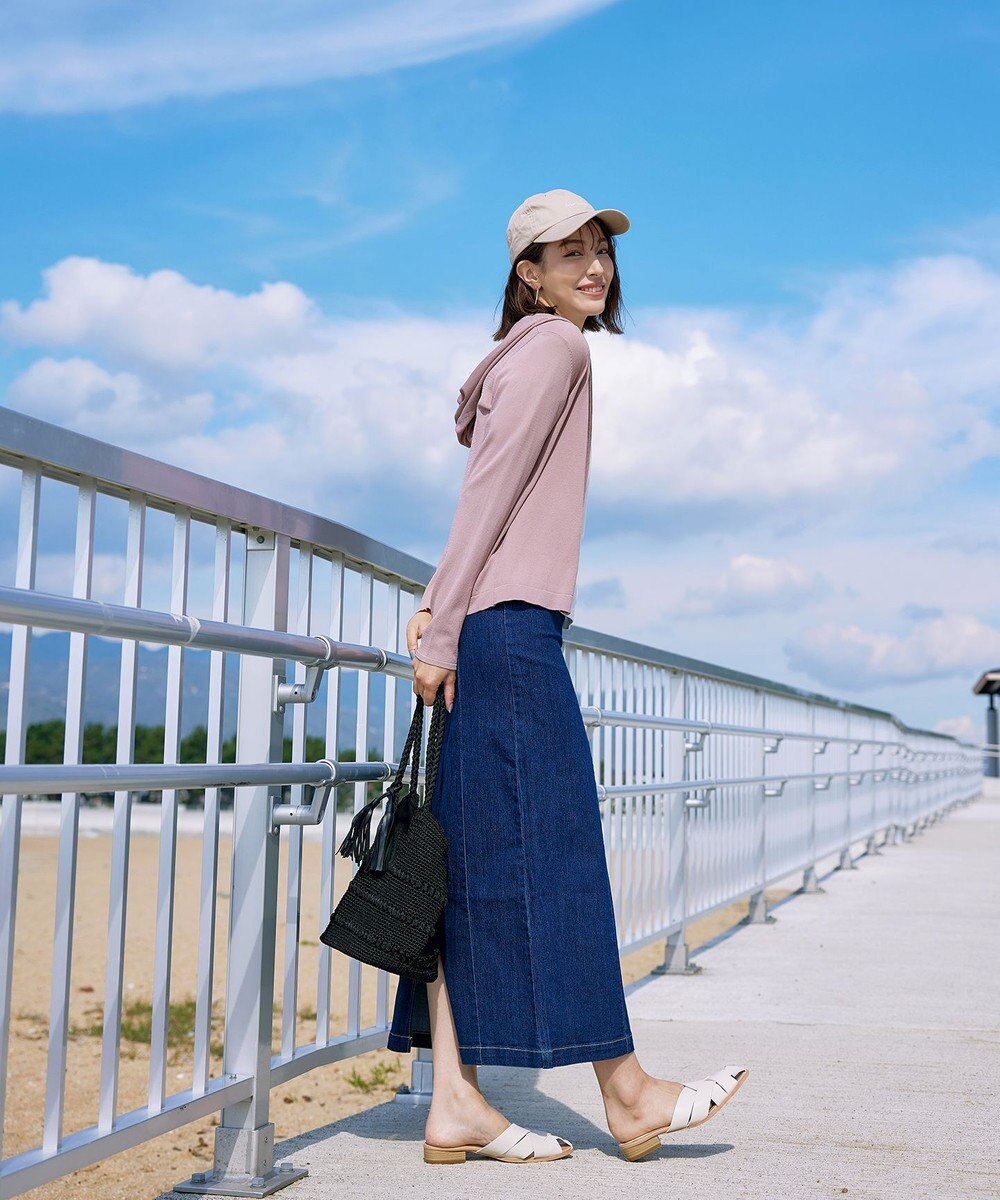 Tiaclasse L 【小倉優子さん着用】【洗える】サマーニットショートパーカー 