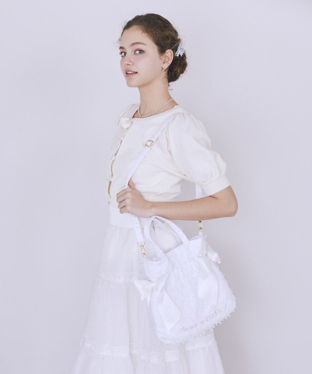 Maison de FLEUR レースダブルリボン２Ｗａｙトートバッグ 