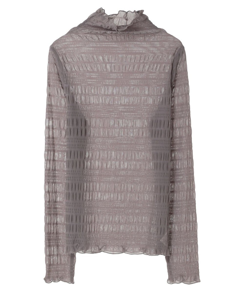 earth music&ecology ジャガードシャーリングシアートップス 