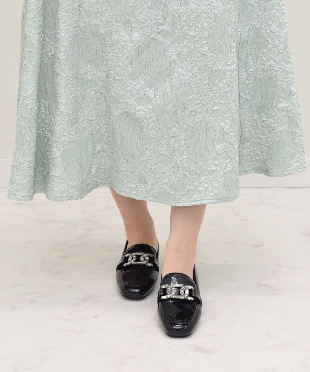 Bridget Birkin 【Bridget Birkin】パールヒールビジューバックルローファー 