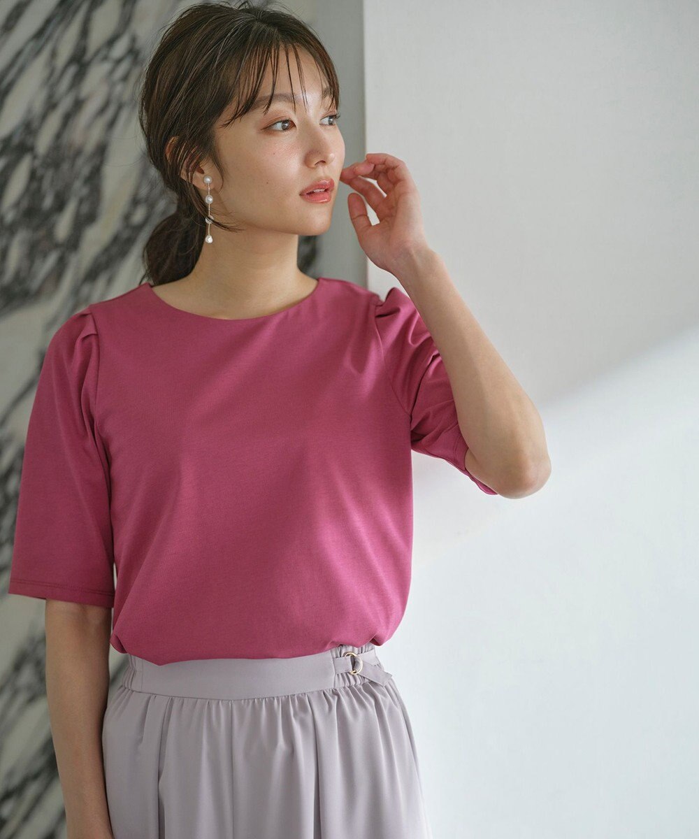 ANY SIS 【UVカット・接触冷感・撥水・汗ジミ防止】プレーティングジャージー タックスリーブ カットソー 