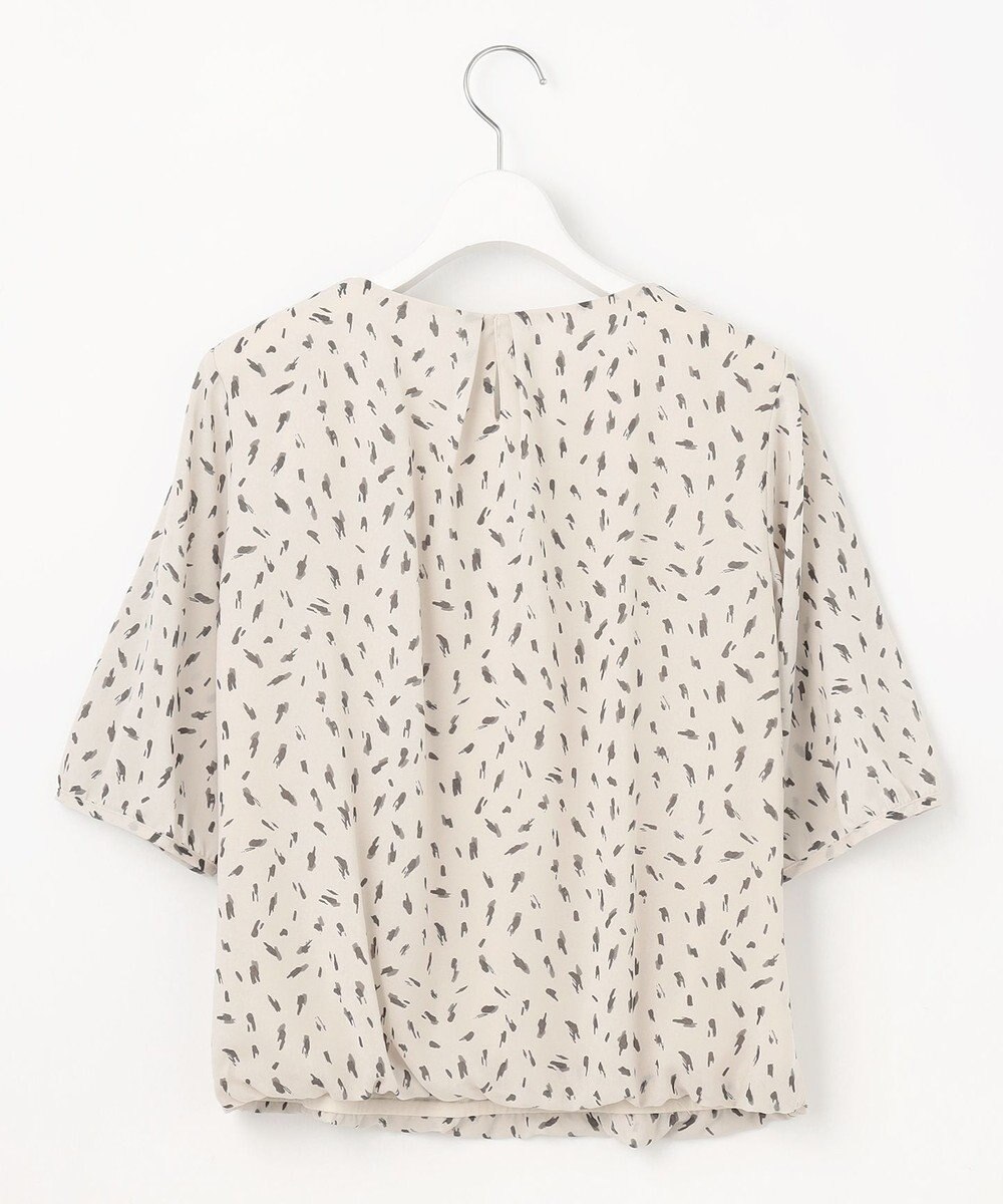 自由区 S 【洗える】ロイヤルシフォンドレープタイ半袖 ブラウス 