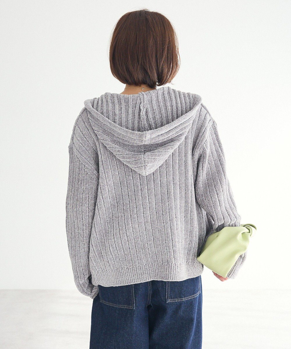 CRAFT STANDARD BOUTIQUE アニマル刺繍ニットZIPパーカー 