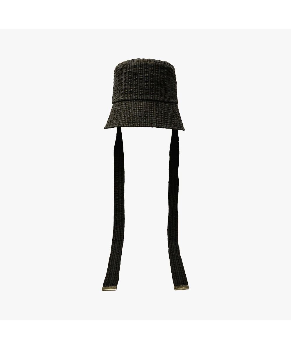 林八百吉商店 un chapeau　ひも付きチェックハット 