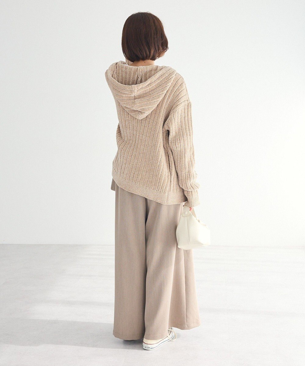 CRAFT STANDARD BOUTIQUE アニマル刺繍ニットZIPパーカー 