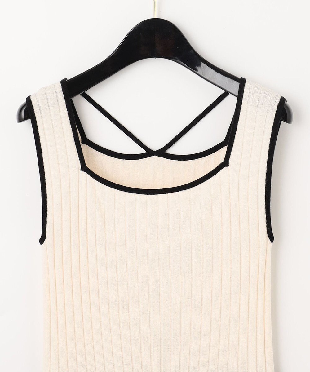 GRACE CONTINENTAL メッシュヘムニットワンピース 