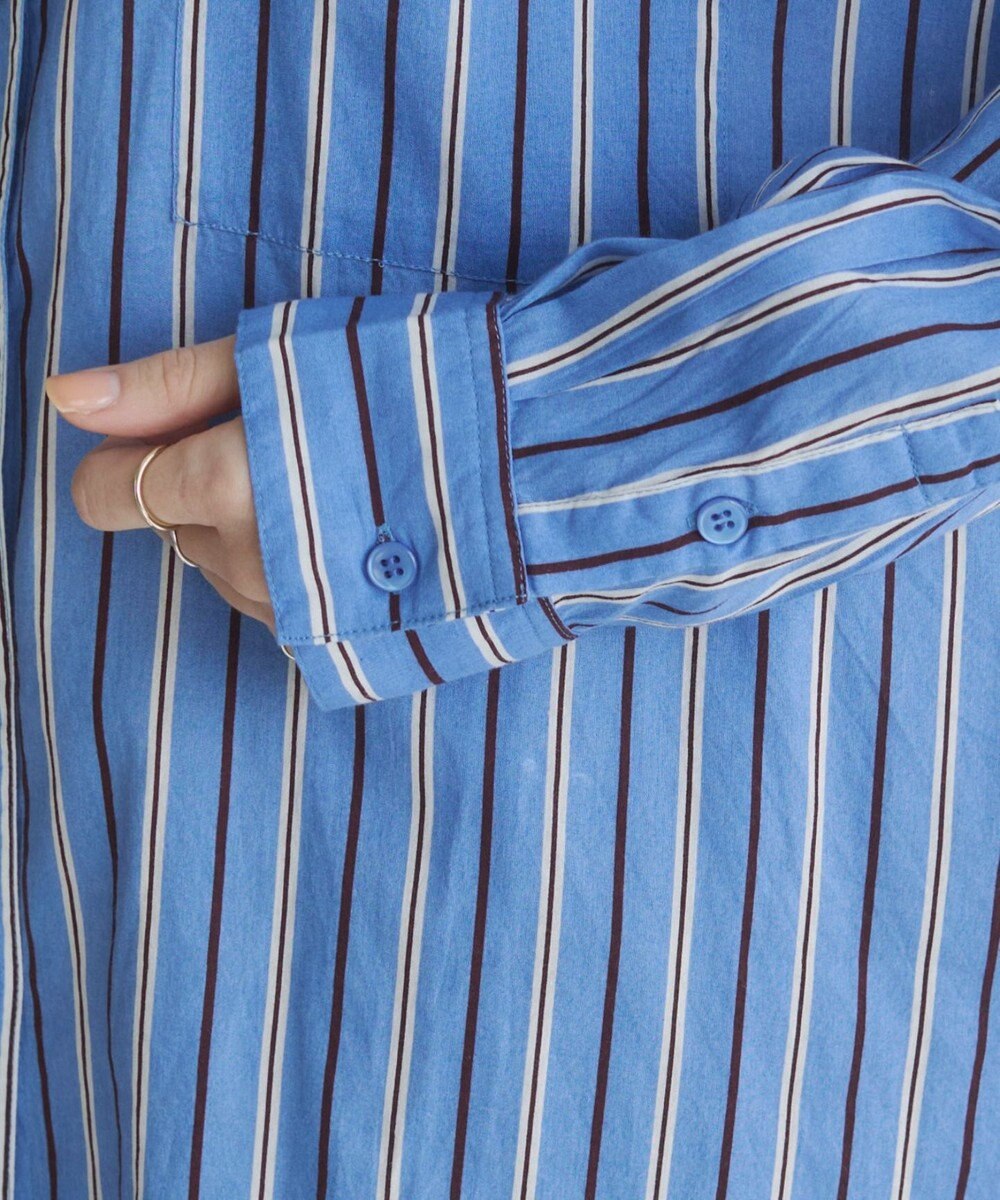 WEGO 着丈が選べる オーバーサイズ バンドカラー シャツ / ストライプ / 無地 