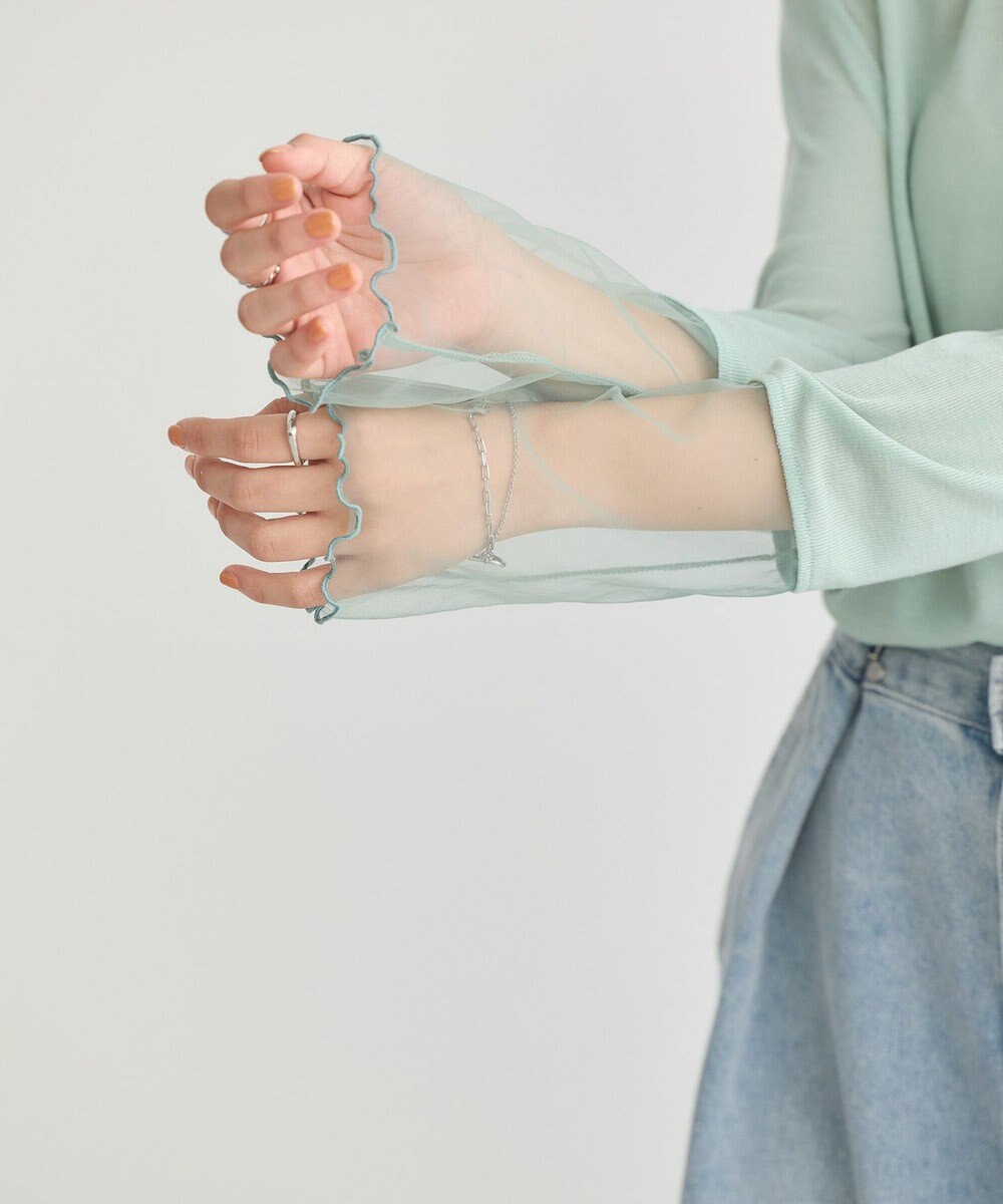 earth music&ecology シアースリーブプルオーバー 