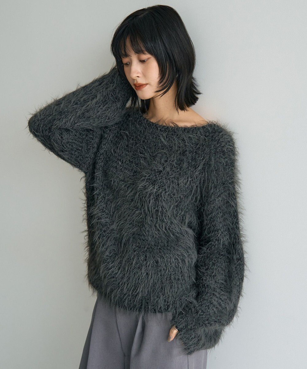 YECCA VECCA フェザーMIXロービングニット 