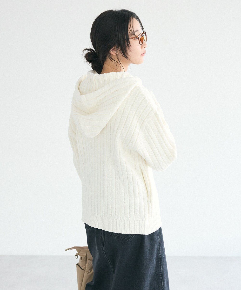 CRAFT STANDARD BOUTIQUE アニマル刺繍ニットZIPパーカー 