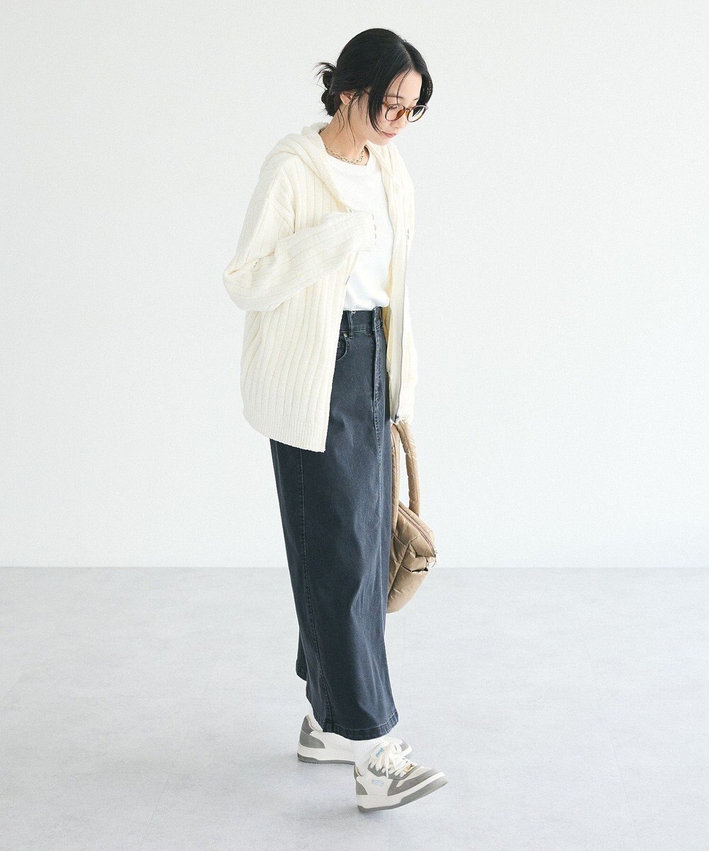 CRAFT STANDARD BOUTIQUE アニマル刺繍ニットZIPパーカー 