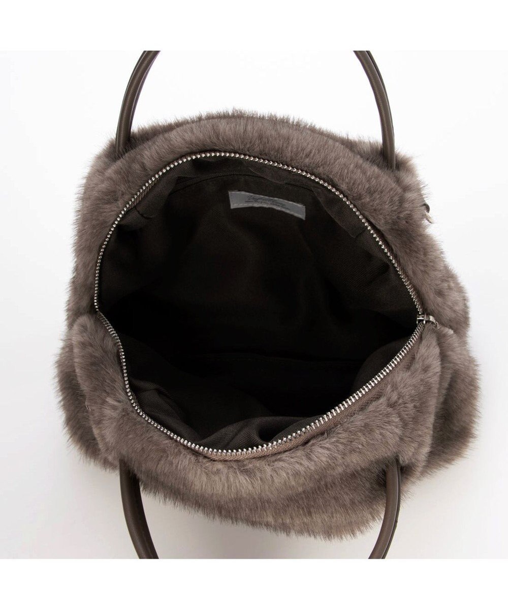 UNBILLION カシュカシュ cachecache / ミンク風エコファー2wayボックストート 