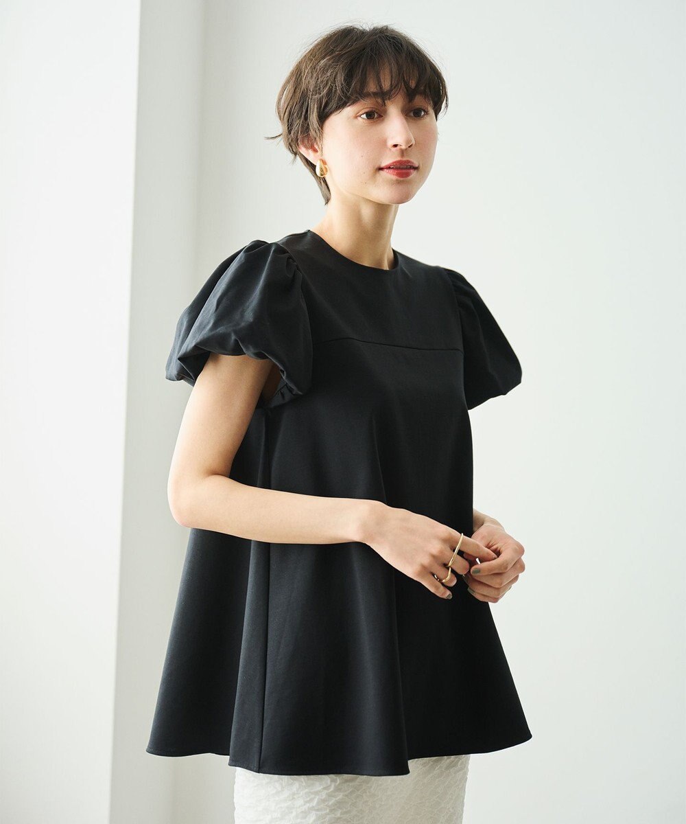 #Newans 【洗える】Aラインパフスリーブカットソー 