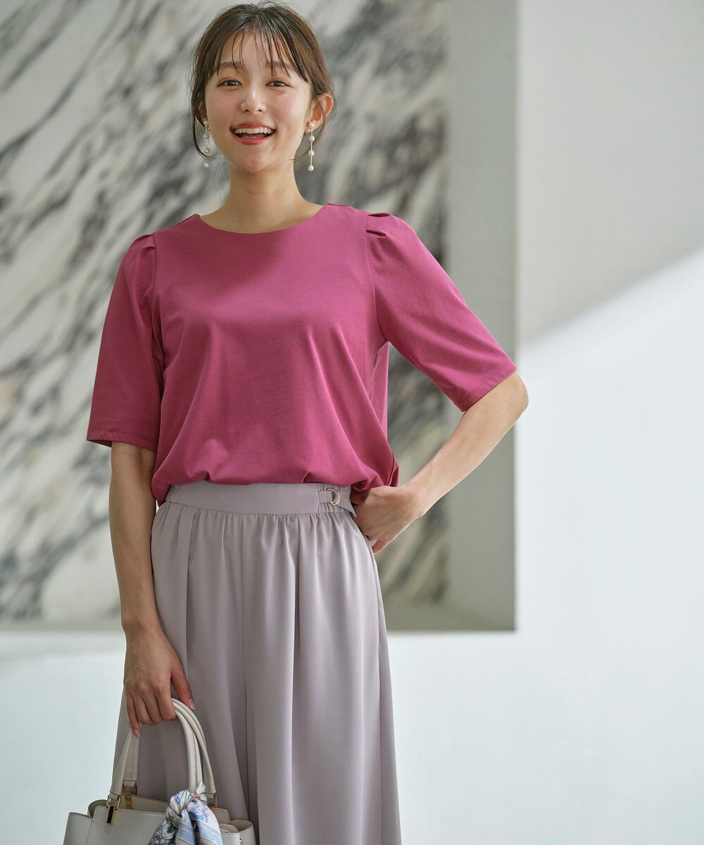 ANY SIS 【UVカット・接触冷感・撥水・汗ジミ防止】プレーティングジャージー タックスリーブ カットソー 