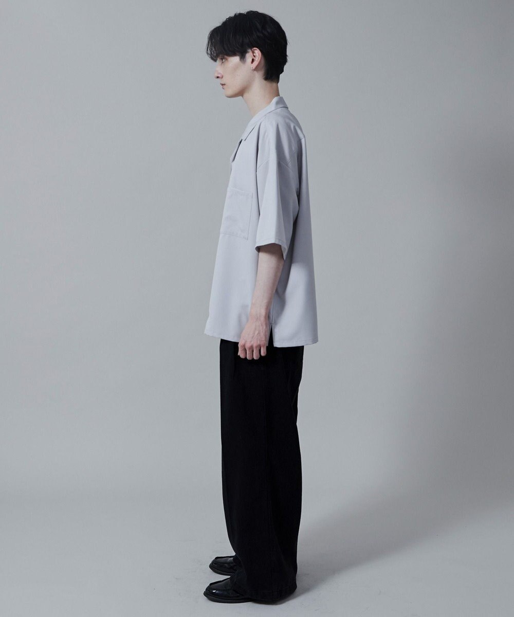 WEGO 【速乾/シワになりにくい】ドライポリオープンカラーシャツ(S) 