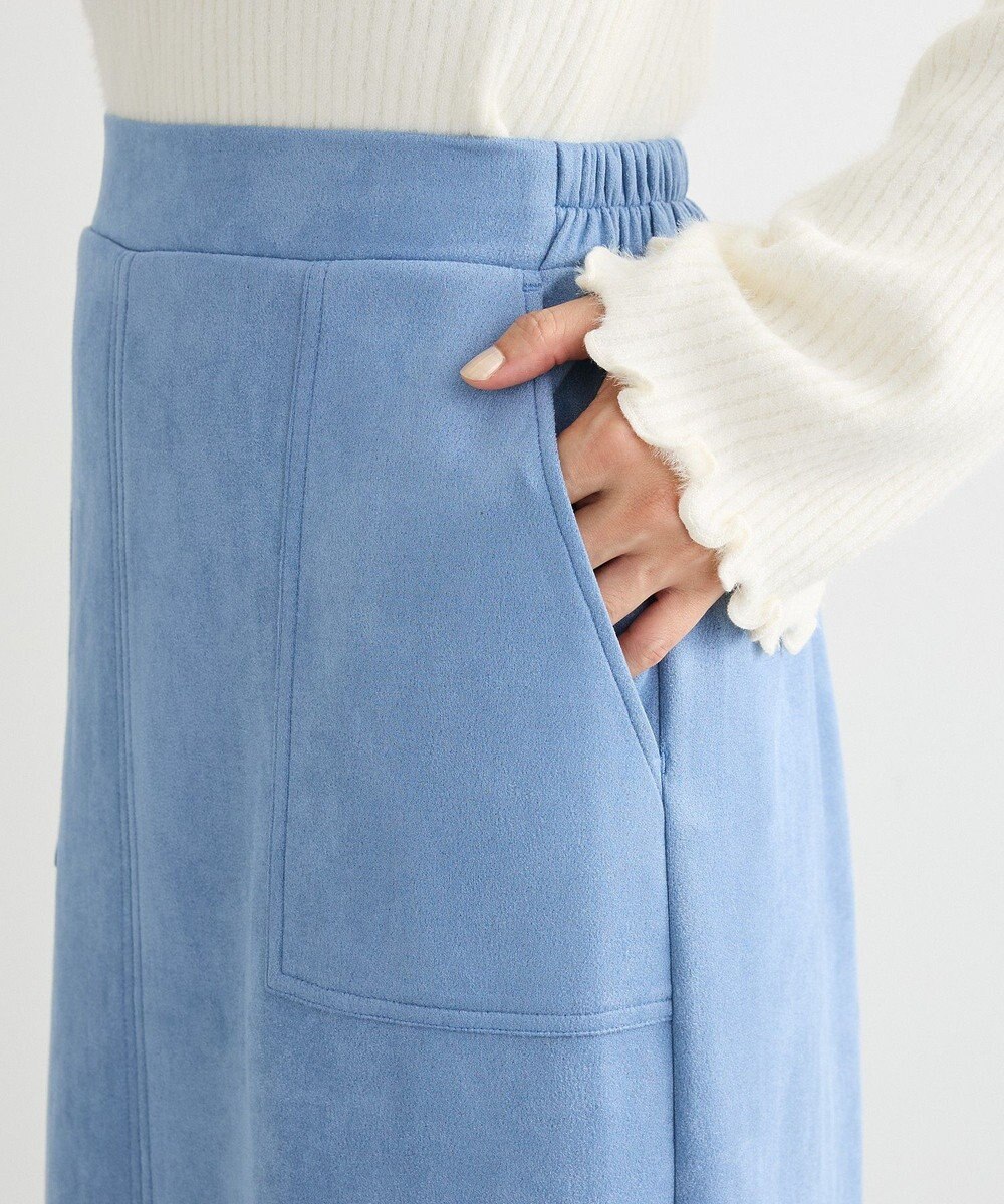 Green Parks なめらかタッチスウェード調Ｉラインスカート 