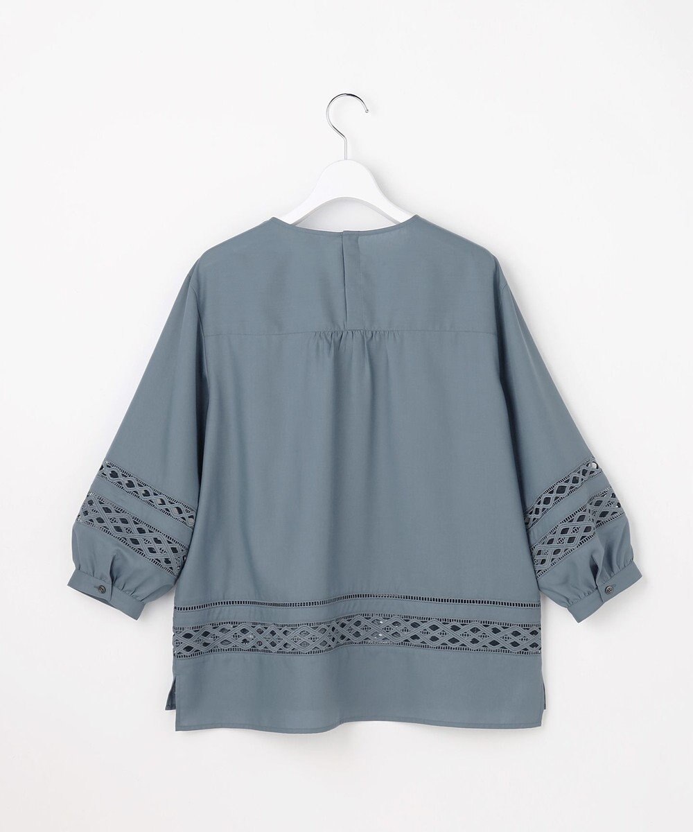 J.PRESS LADIES スパンソフトクロス刺繍 ブラウス 