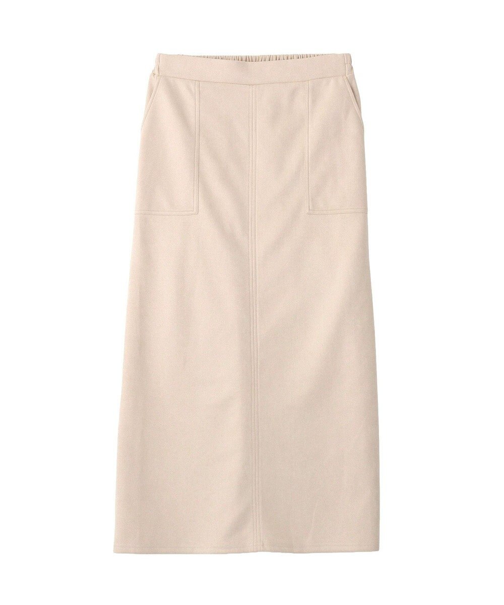 Green Parks なめらかタッチスウェード調Ｉラインスカート 