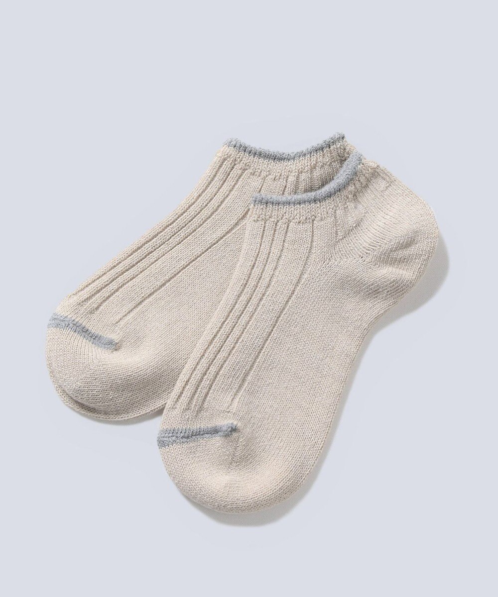 WHITE MAILS 【UNISEX】PAPER WIDE RIB ANKLE SOCKS ソックス 