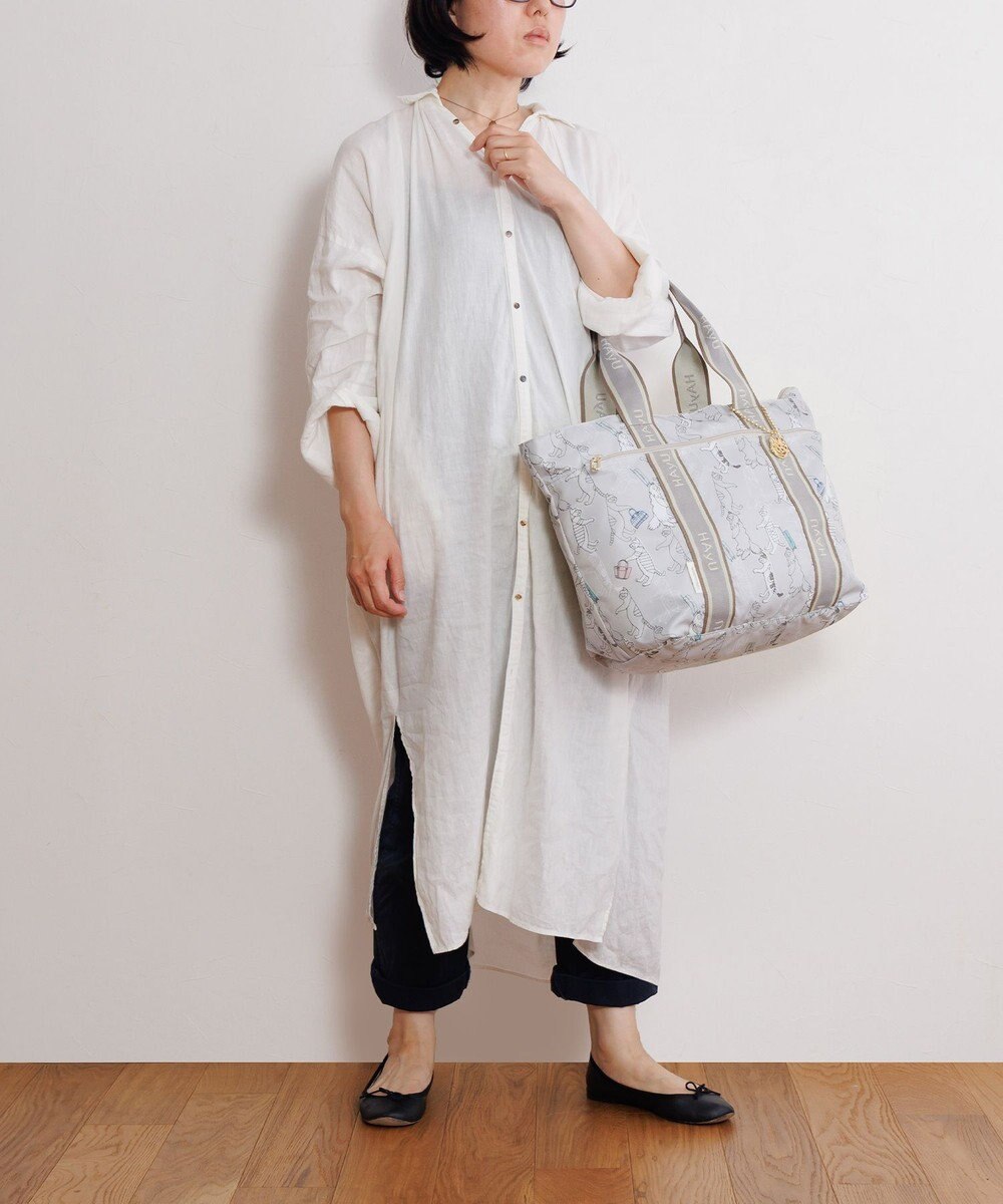 ACE BAGS & LUGGAGE 【雑誌掲載】 HAyU × ace.  フォールディング 折り畳みトートバッグ 猫柄 22L 17861 