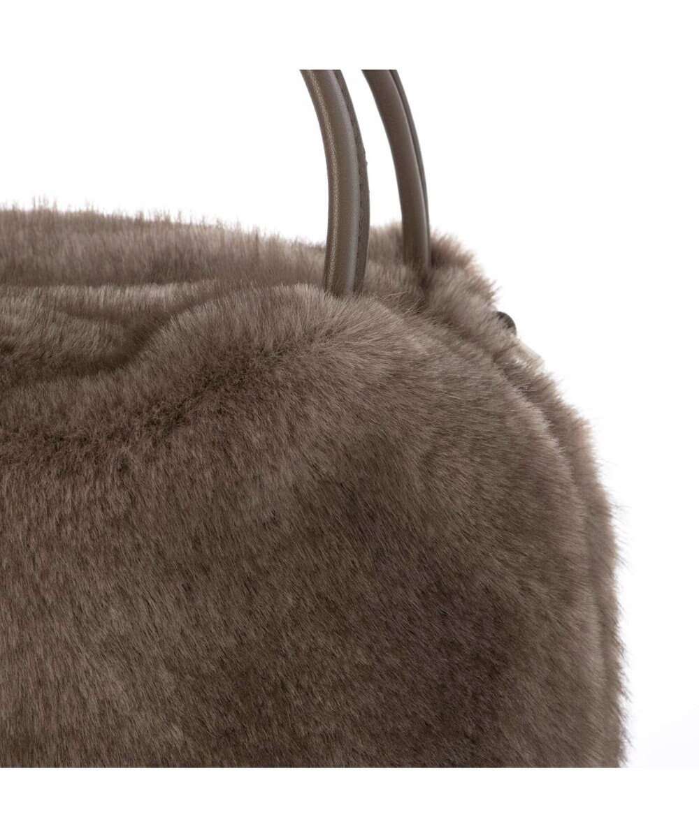 UNBILLION カシュカシュ cachecache / ミンク風エコファー2wayボックストート 