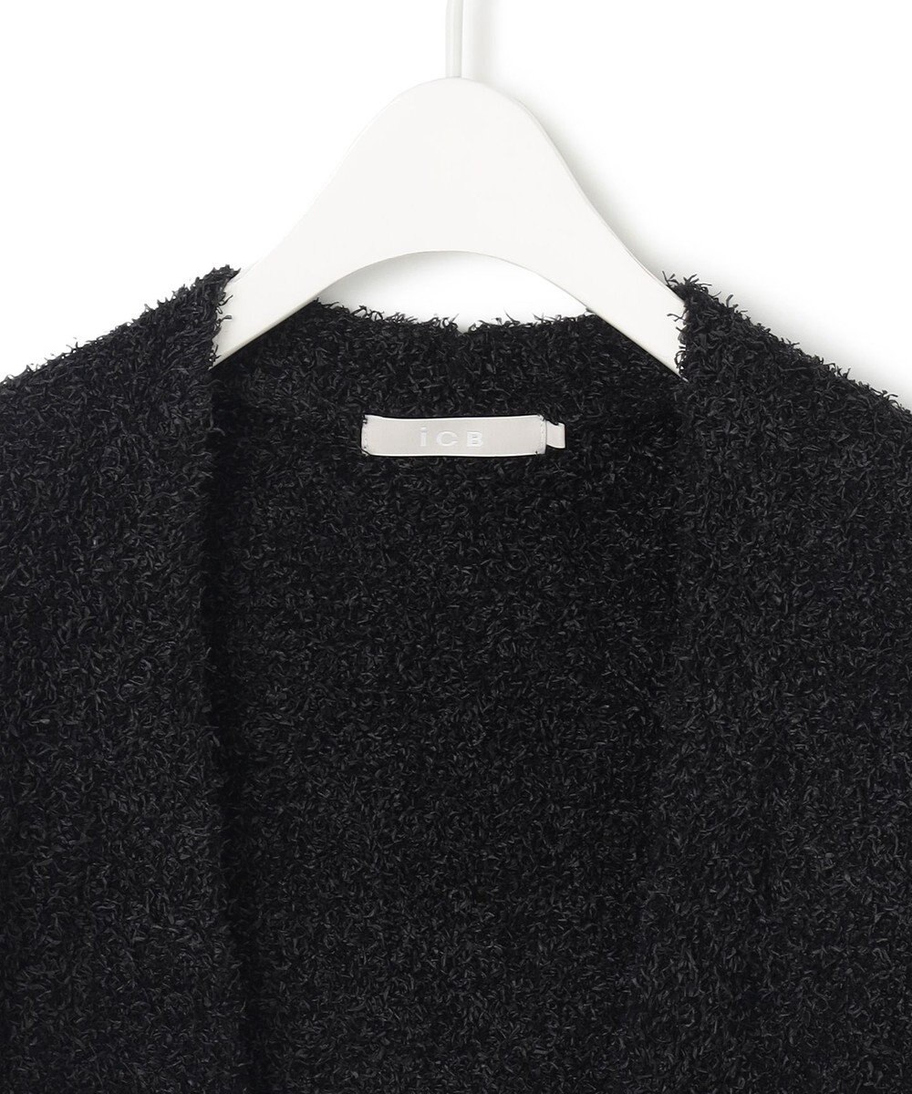 ICB L 【洗える】ペーパーモールブレンド ニットジャケット 