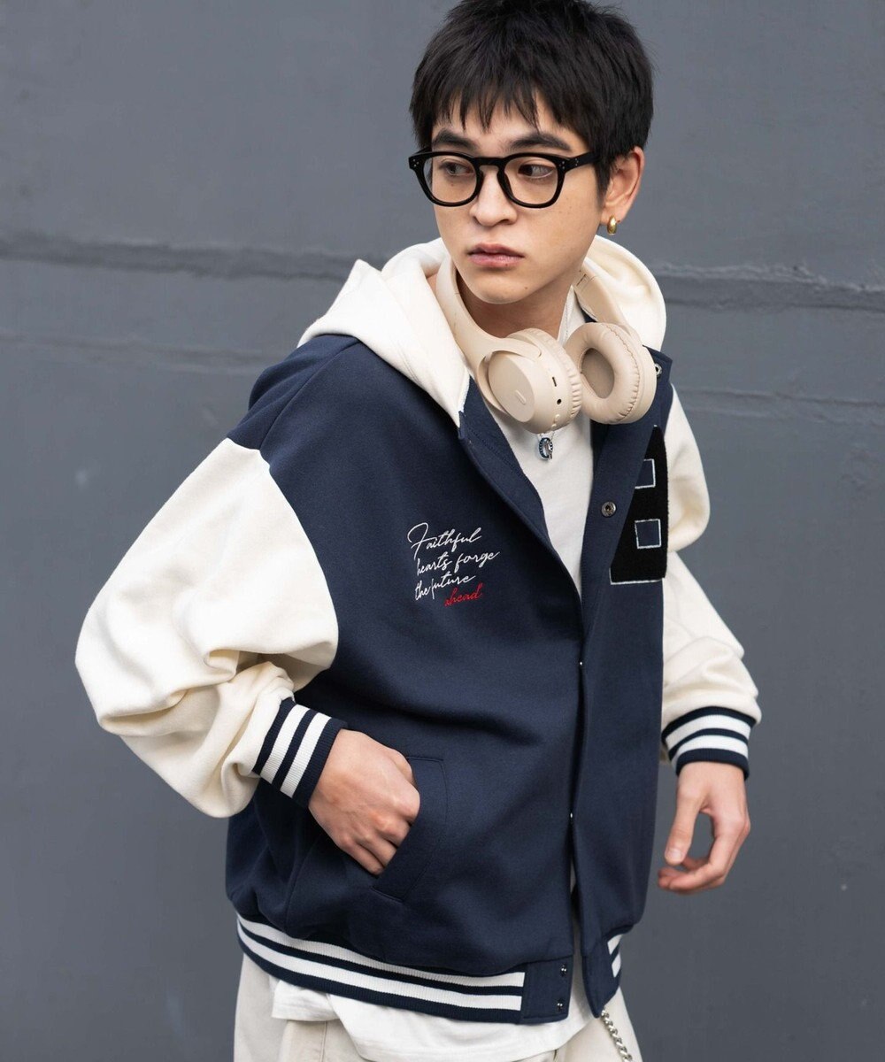 WEGO 【ユニセックス着用ITEM】スウェットフードスタジャン 