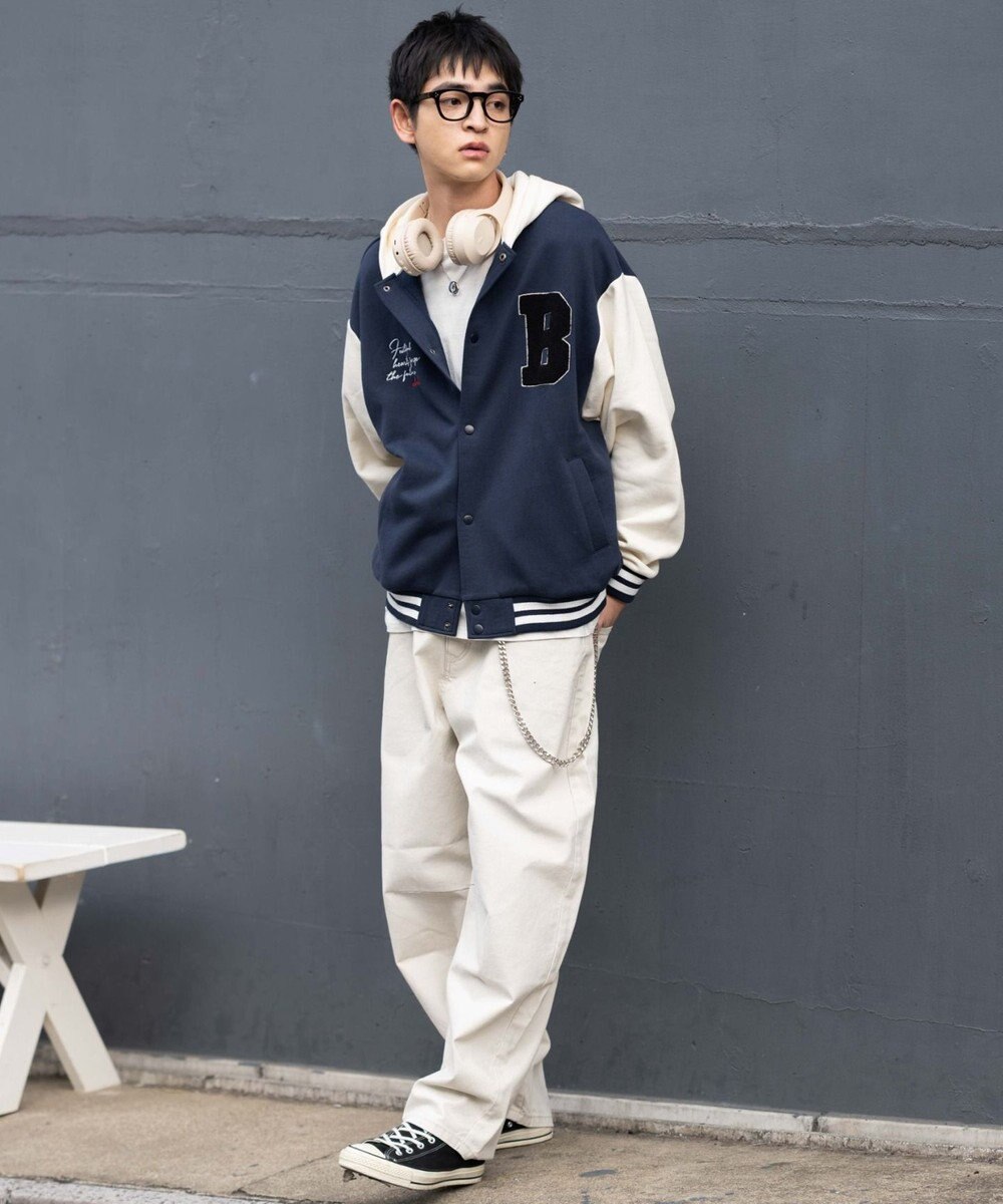 WEGO 【ユニセックス着用ITEM】スウェットフードスタジャン 