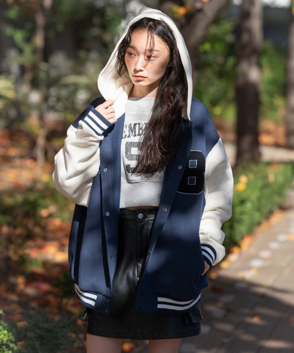 WEGO 【ユニセックス着用ITEM】スウェットフードスタジャン 