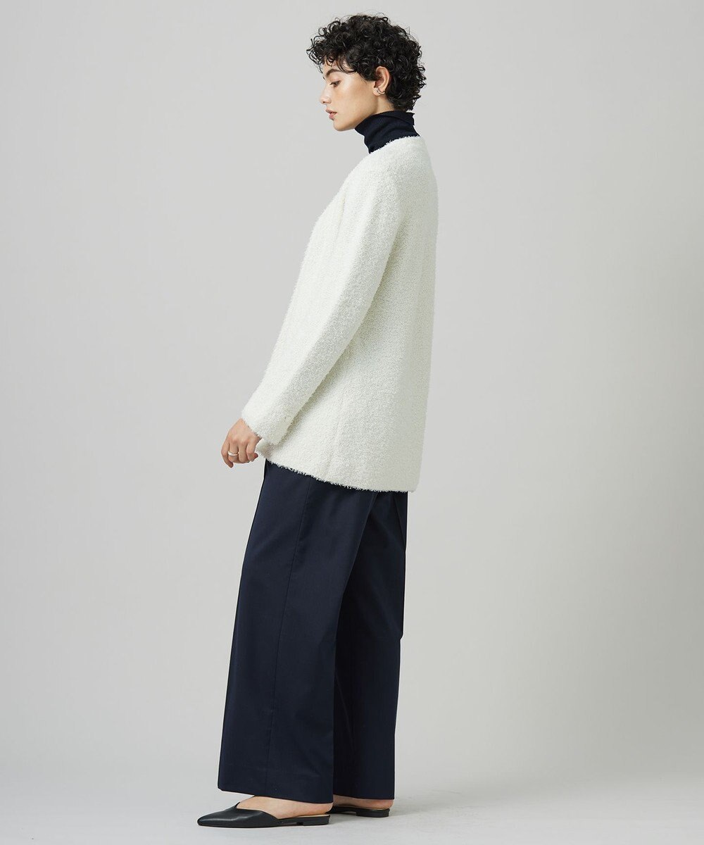 ICB L 【洗える】ペーパーモールブレンド ニットジャケット 