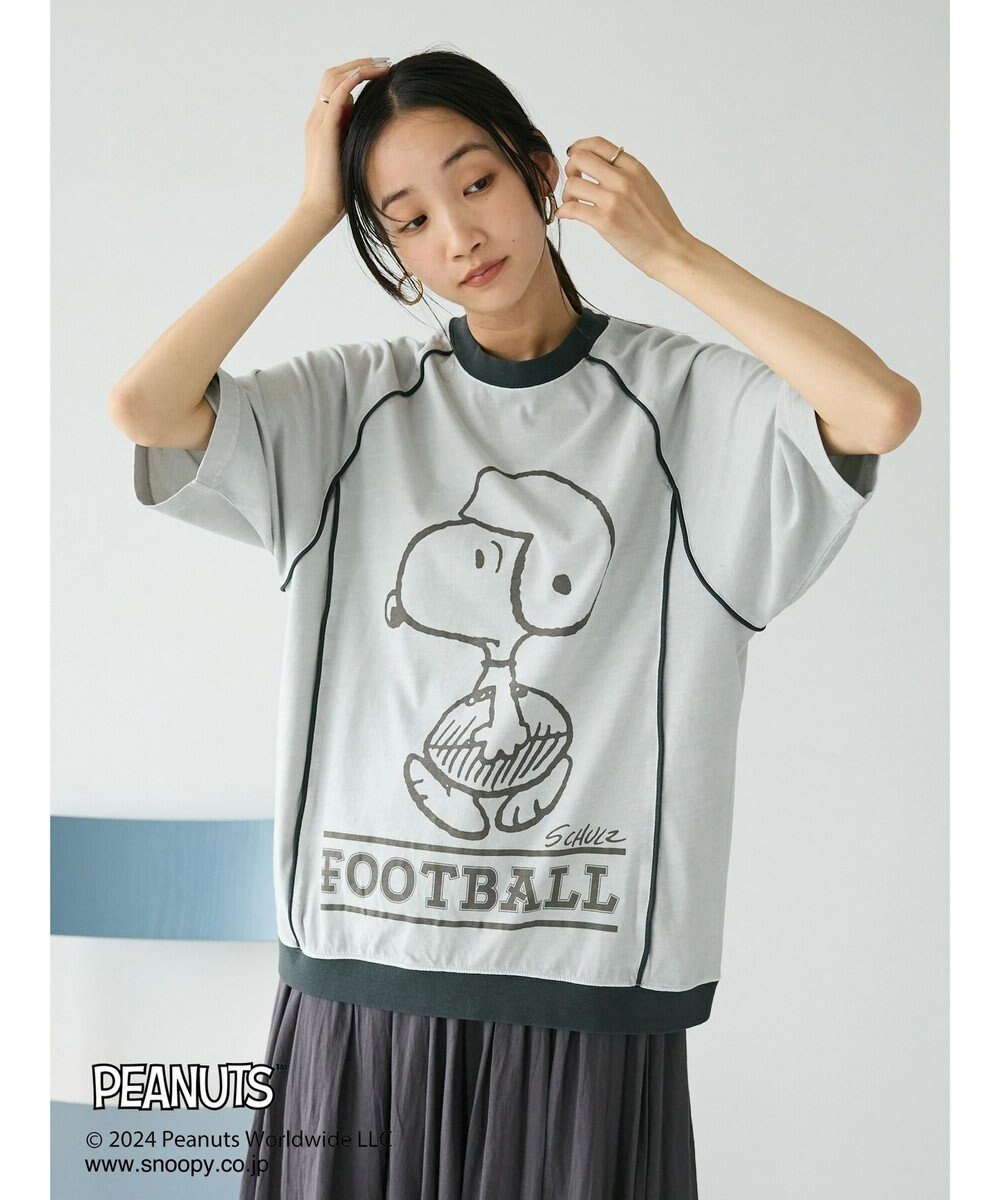 CRAFT STANDARD BOUTIQUE 【ユニセックス】PEANUTS/スヌーピー 切り替えTシャツ 
