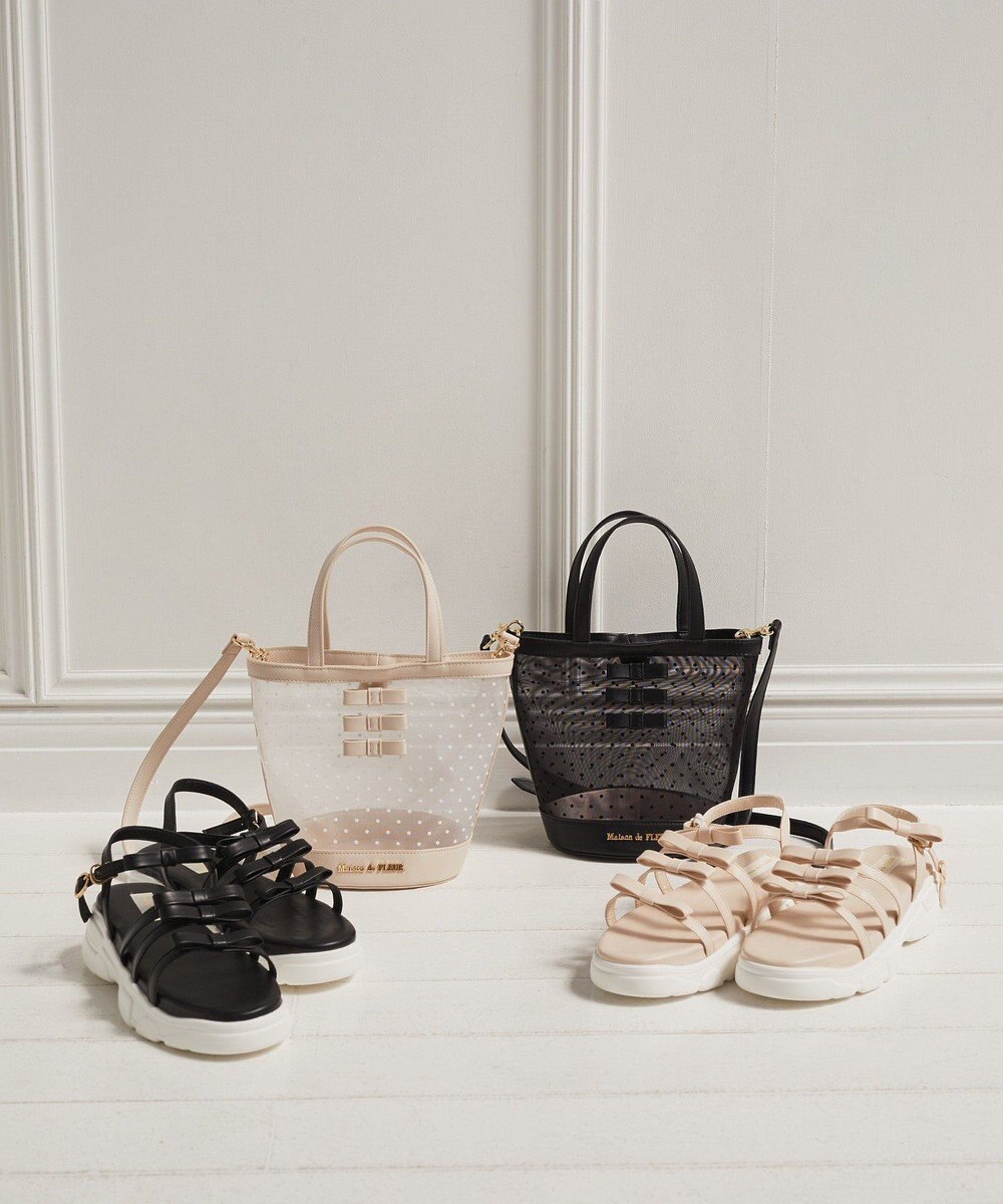 Maison de FLEUR メッシュチュールバッグ 